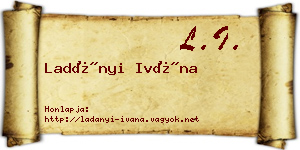 Ladányi Ivána névjegykártya